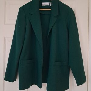 Alfred Dunner Dark Green Women's Blazer